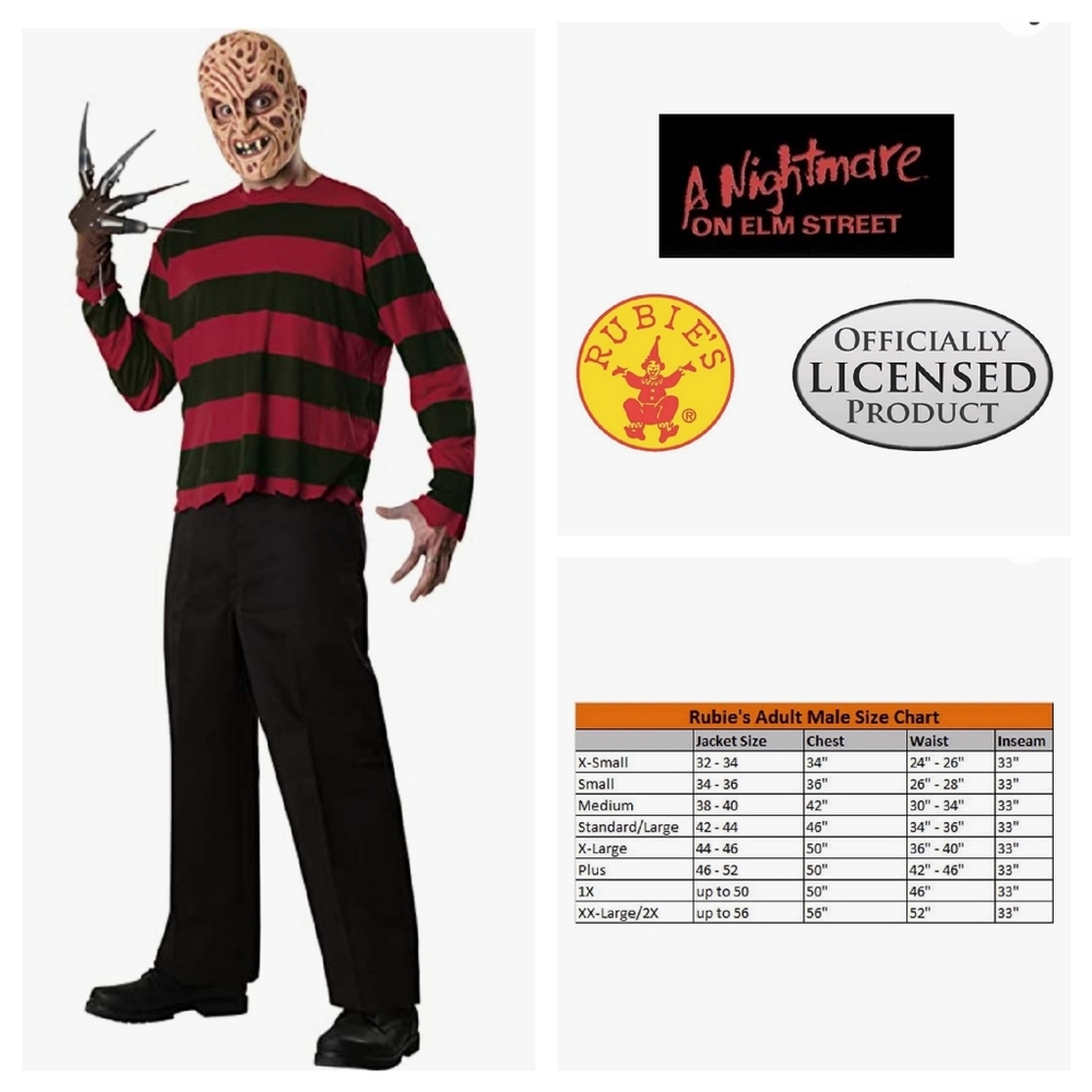 Rubie's Men's A Nightmare On Elm Street: Freddy Krueger Costume NWT